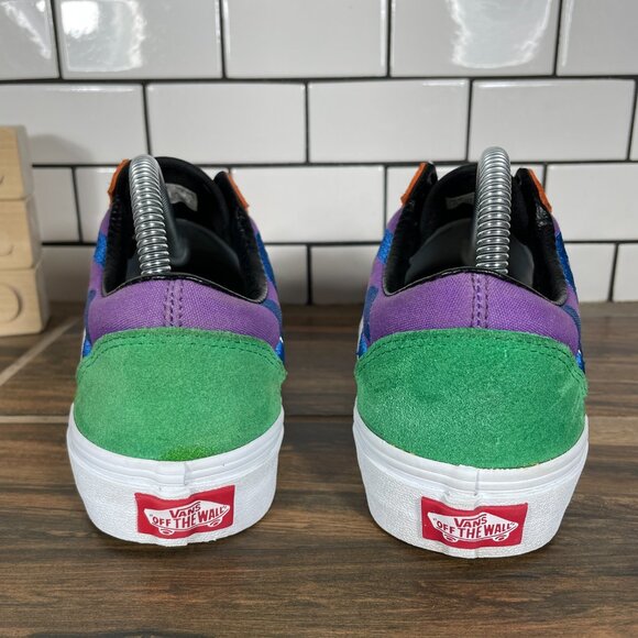 Vans Old Skool Mens Size 6.5 Shoes Multicolor Suede Canvas Statement Sneakers - Picture 4 of 15